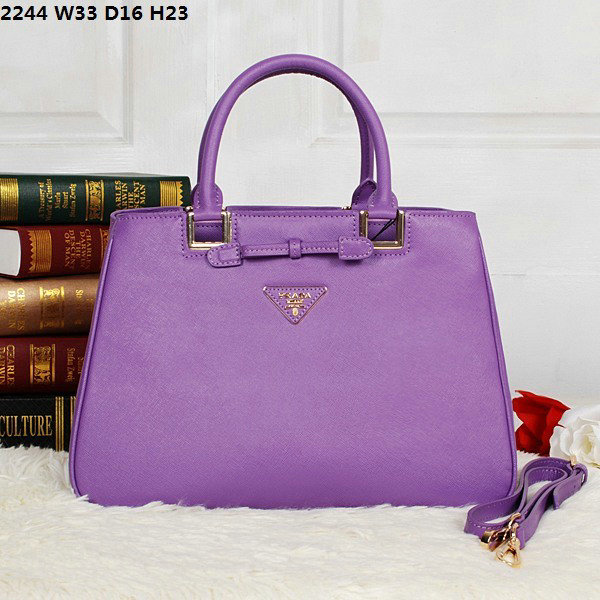 2014 Prada saffiano calfskin tote BN2244 purple